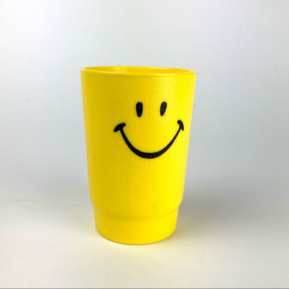 RARE 70’s Libbey Plastic Smiley Tumblers